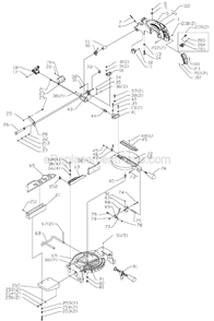 Page A Diagram and Parts List for 3700L  Porter Cable Miter Saw